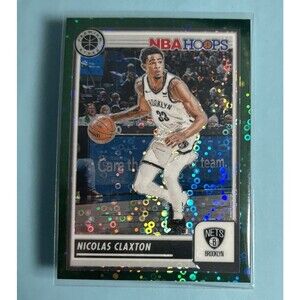(5/5 )2023-24 Panini NBA Hoops Prem Stock Nicolas Claxton Green Disco SSP #259